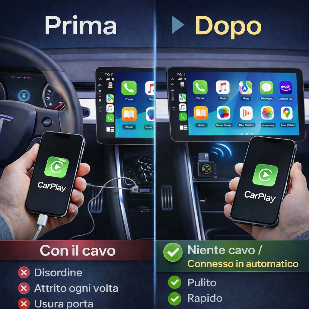 Elimina tutti i cavi dalla tua auto in pochi secondi