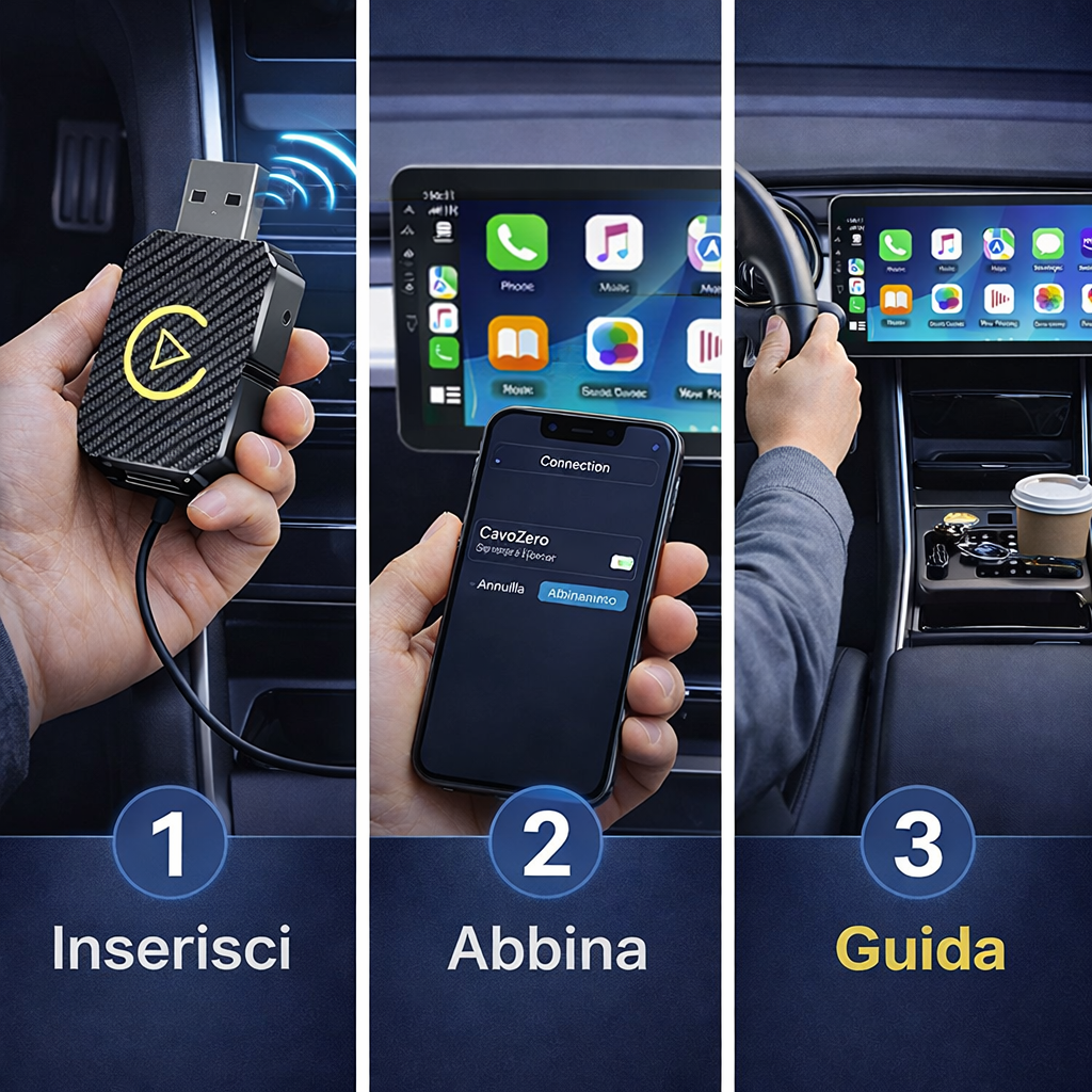 Elimina tutti i cavi dalla tua auto in pochi secondi