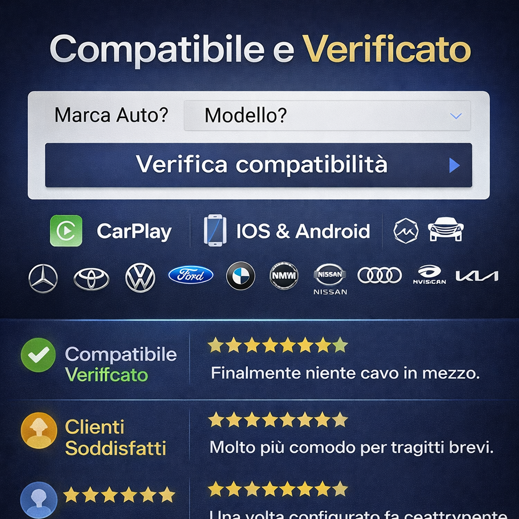 Elimina tutti i cavi dalla tua auto in pochi secondi